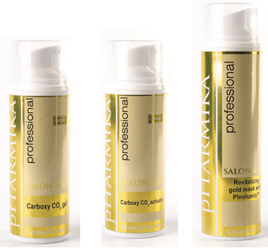 

Карбокситерапия для сухой, увядающей кожи лица СО2 + Nano Gold Pharmika, Набор