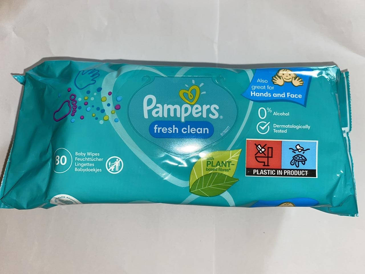 

Дитячі вологі серветки Pampers fresh clean 80 шт.