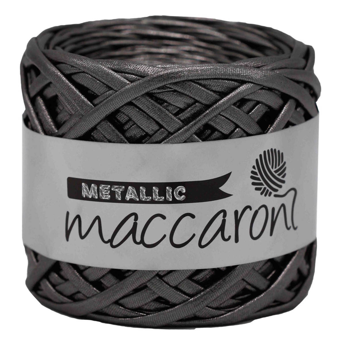 

Пряжа под кожу Metallic Maccaroni,серый