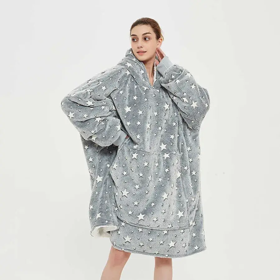 

Светящийся худи-плед Stars dream Толстовка светящаяся плед взрослая