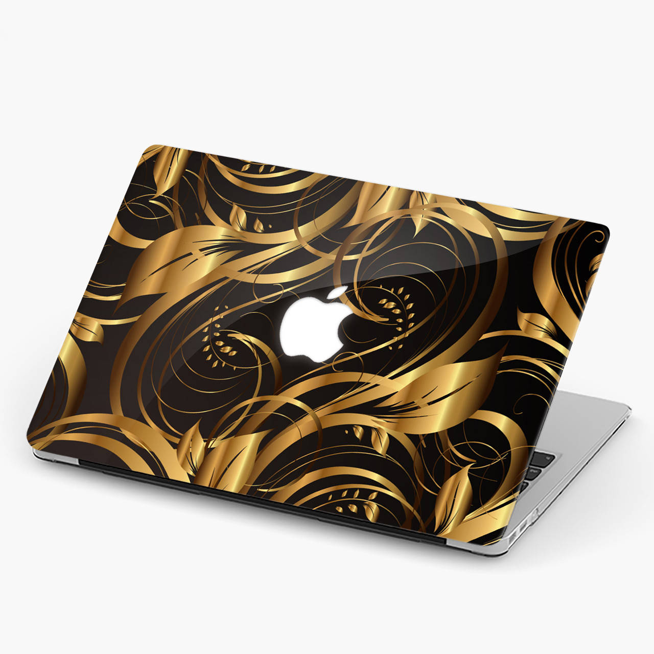 

Чехол пластиковый для Apple MacBook Pro / Air Золотые вензеля (Golden monograms) макбук про case hard cover MacBook Air 13 A1932 / A2179 / A2337, Золотистый