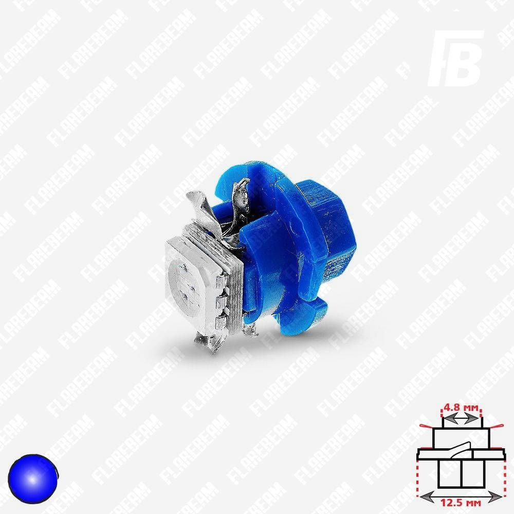 

Лампа LED цоколь B8.4d (BX8,4d, BAX8,4d), 12 В, SMD 5050*01 (синий)