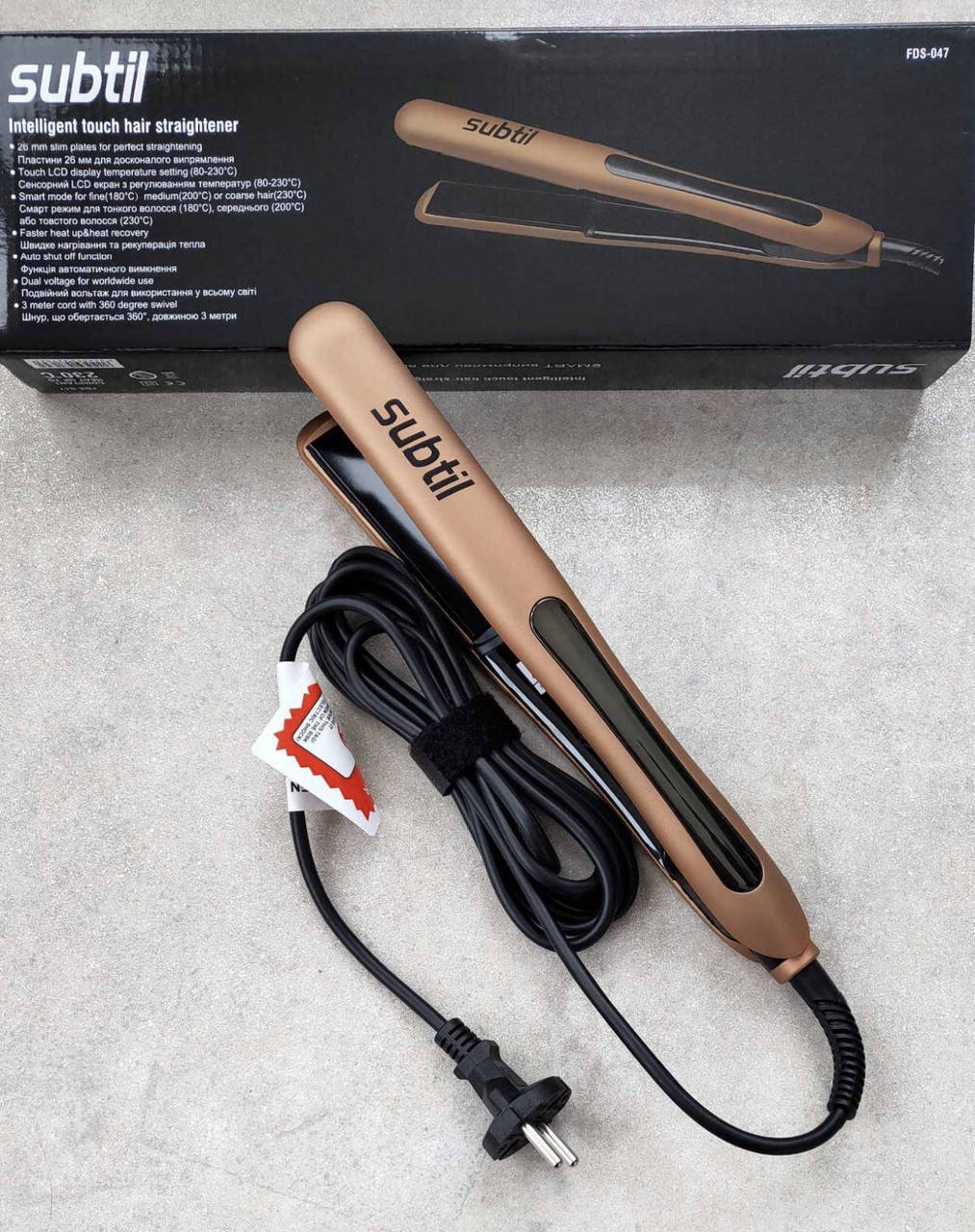 

Утюжок для волосся Subtil Intelligent touch hair straightener