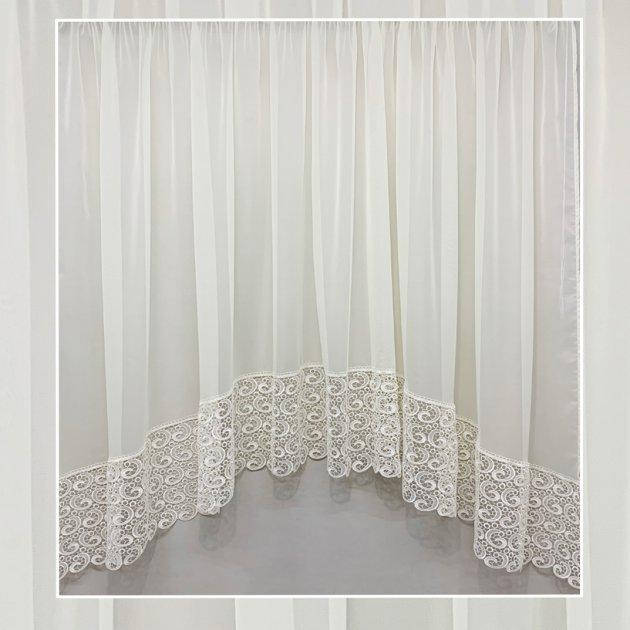 

Комплект пошитого тюля Julia L с кружевом, Белый
