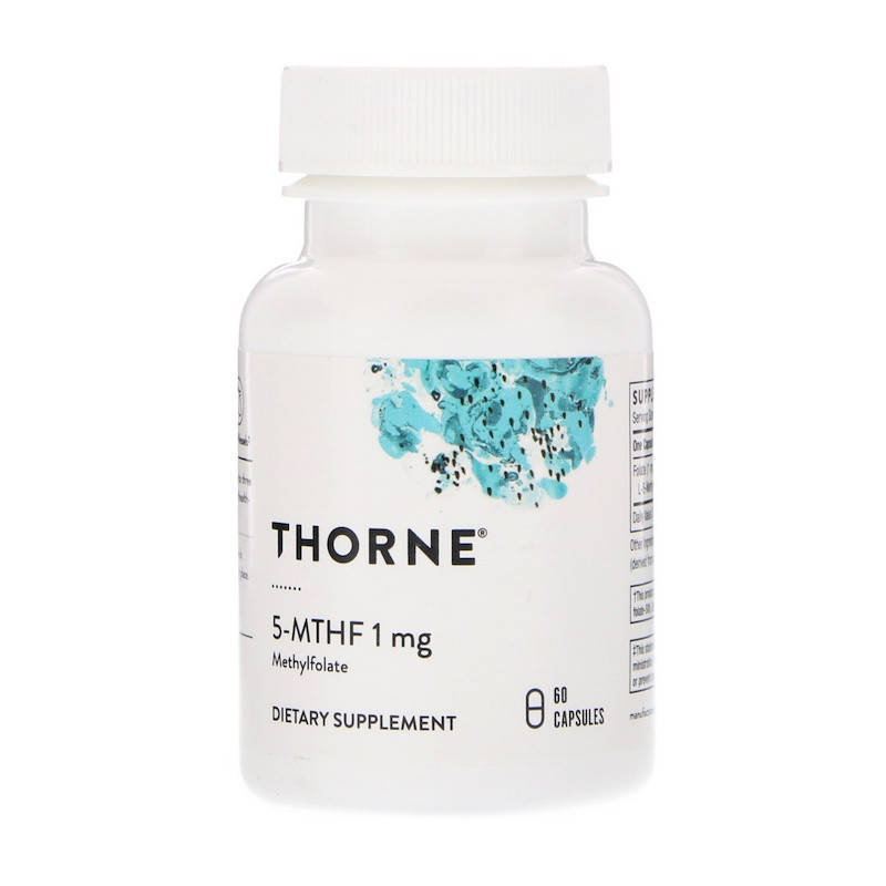 

Метафолин, 5-MTHF, Thorne Research, 1 мг, 60 капсул (THR-12901)