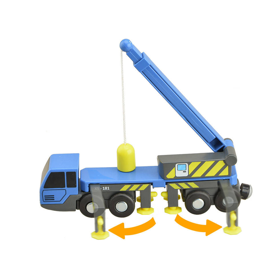 

Машинка-кран для деревянной железной дороги Playtive, Ikea, Brio, Hape, Viga Toys