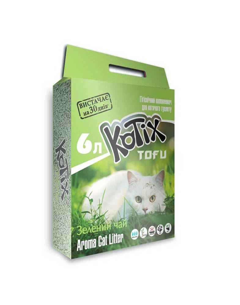 

Соевый наполнитель Kotix TOFU с ароматом зеленого чая 6 л