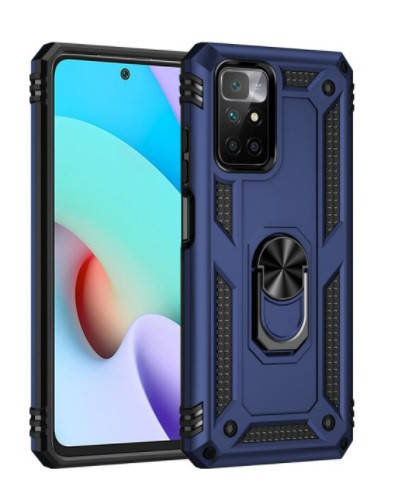 

Чехол Armor для Xiaomi Redmi 10 Противоударный с кольцом (разные цвета) темно-синий