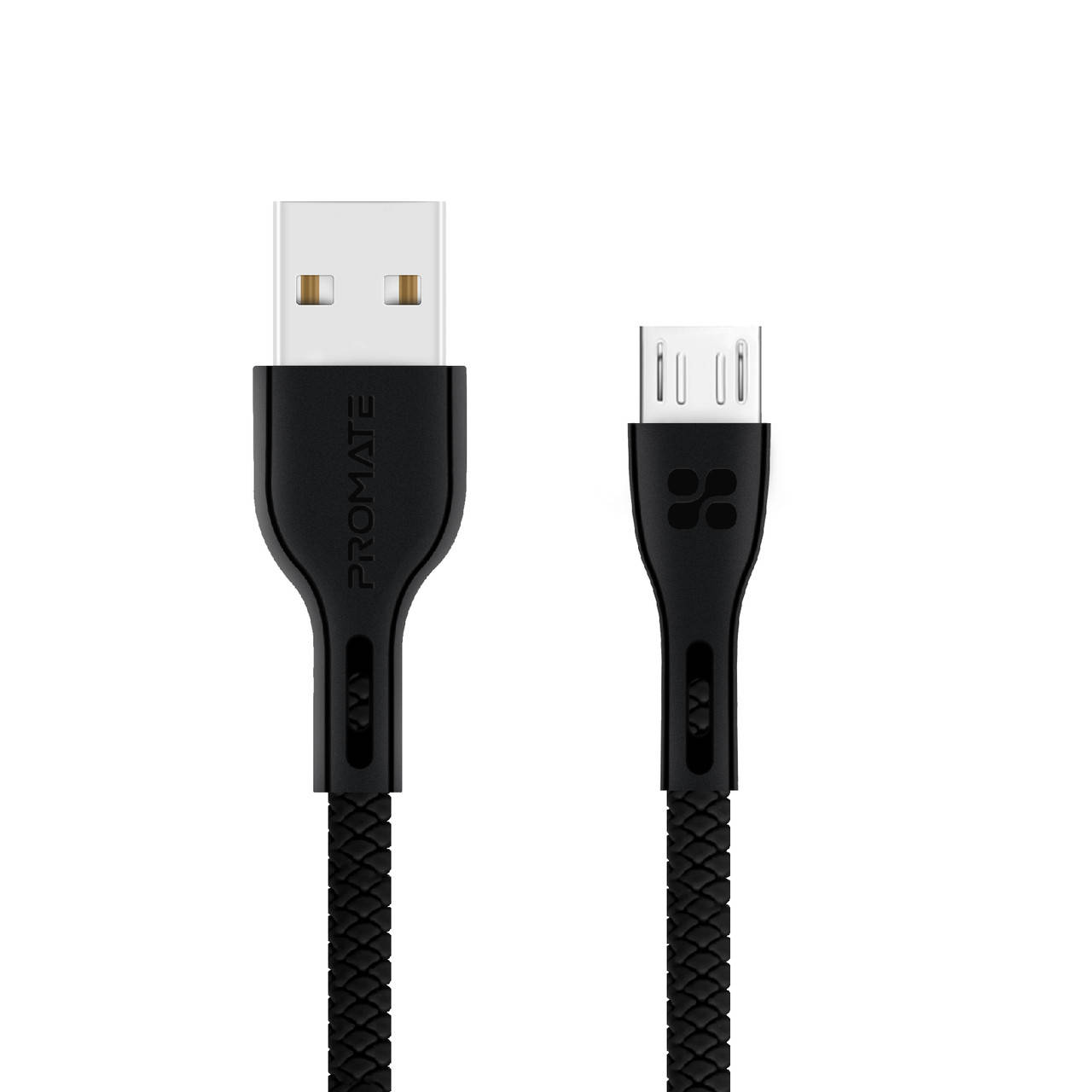 

Кабель Promate PowerBeam-M USB - microUSB 1.2 м Black, Черный