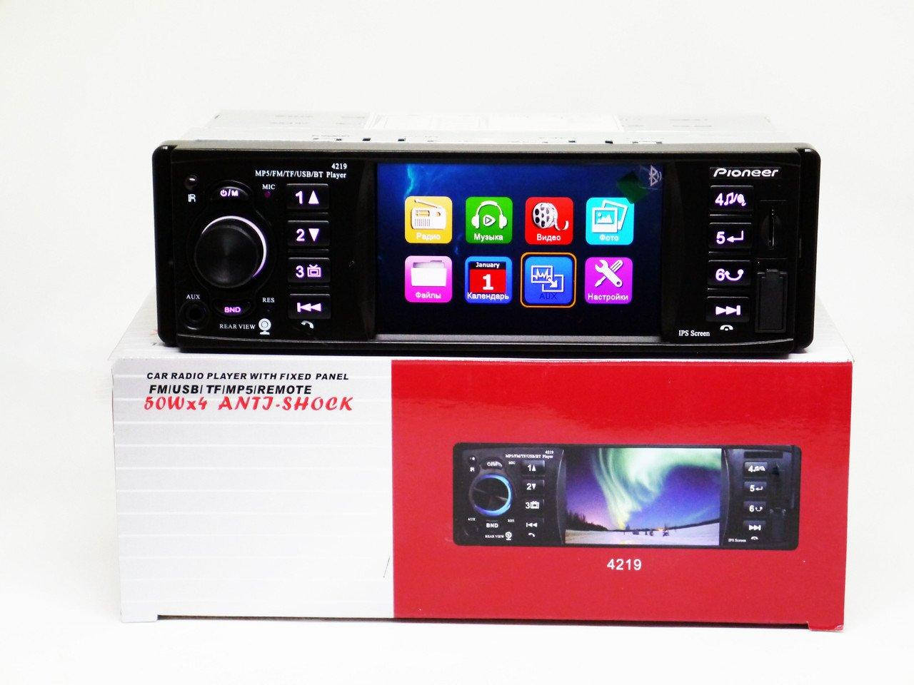 

Автомагнитола MP5 Pioneer 4219 экран 4.1 Bluetooth AV-in Пульт на руль
