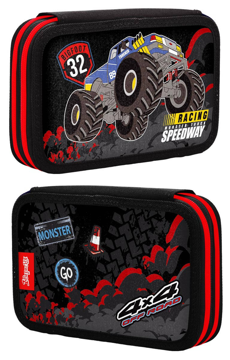 

Пенал твердый 1Вересня двойной HP-01 Monster Truck черный (532975)