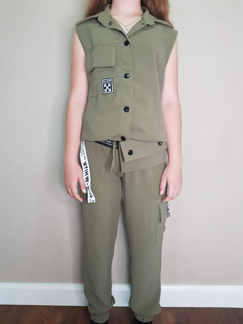 

Комплект для девочек Офф-Вайт, Артикул: MDL4024-хаки [есть:152,158]