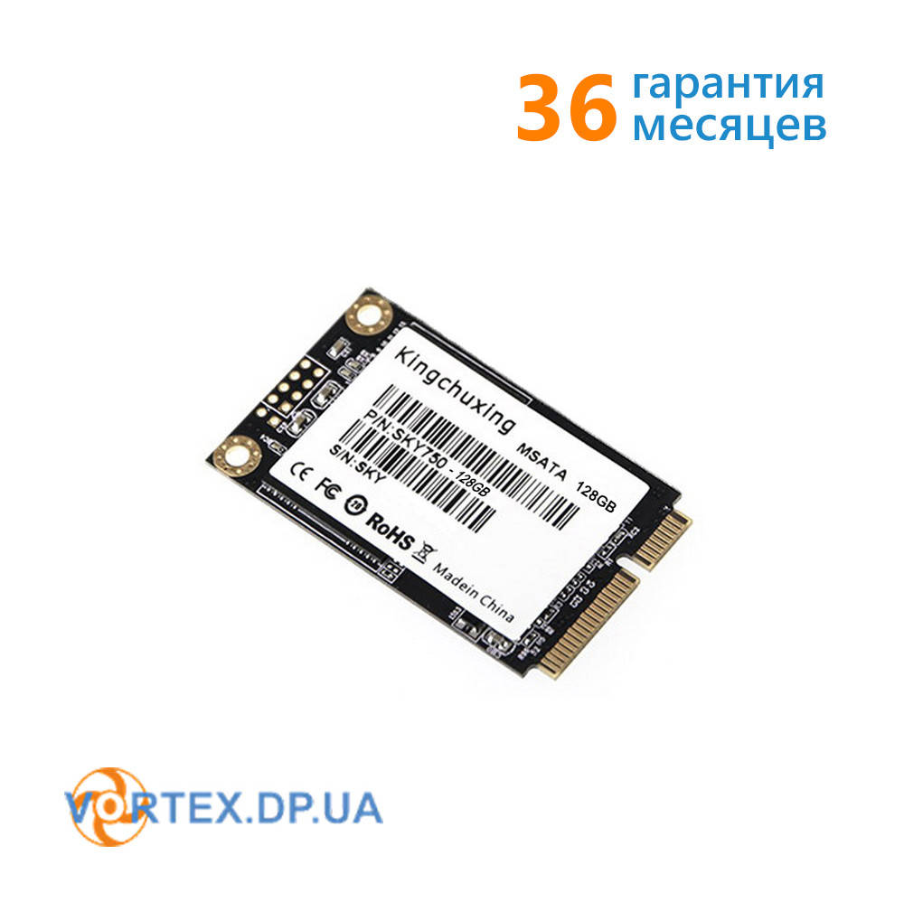 

Накопитель SSD mSATA 128GB KingChuxing SKY750 R460MBs W400MBs новый