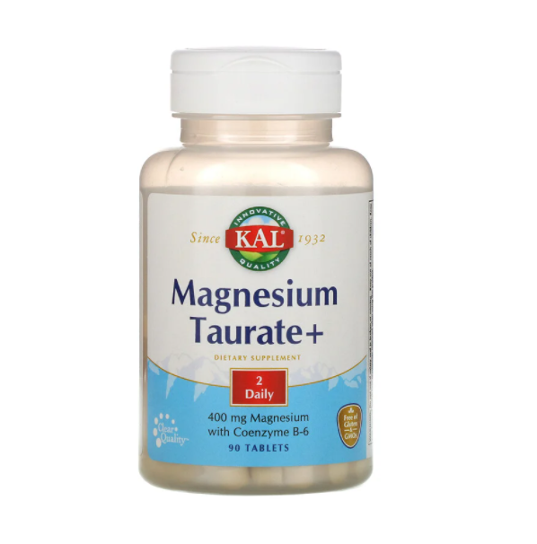 

Таурат магния +, Magnesium Taurate+, KAL, 400 мг, 90 таб (CAL-36975)
