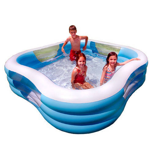 

Семейный надувной бассейн 229*229*56 см, объем 541л, Intex 57495, Синий