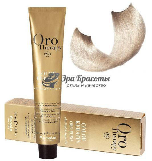 

Безаммиачная крем-краска для волос 11.0 Ультра блондин платиновый Oro Therapy Color Keratin Fanola, 100 мл