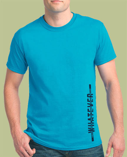 

Футболка бирюзового цвета с надписью WHAT EVER, 12-14 лет, S, M, L, XXL