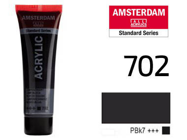 

Краска акриловая AMSTERDAM, (702) Сажа газовая, 20 мл, Royal Talens
