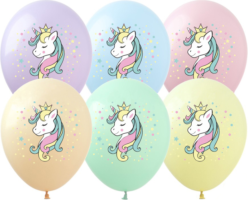 

Латексный шарик ArtShow 12"(30 см) Единорог, Персиковый