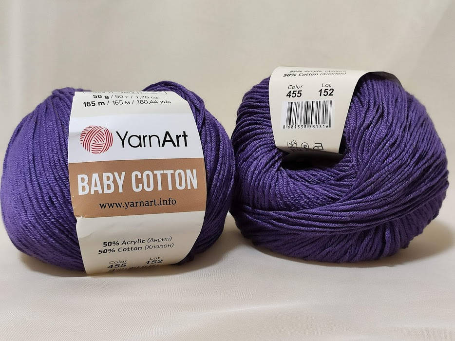 

YarnArt Baby Cotton 455 фиолетовый