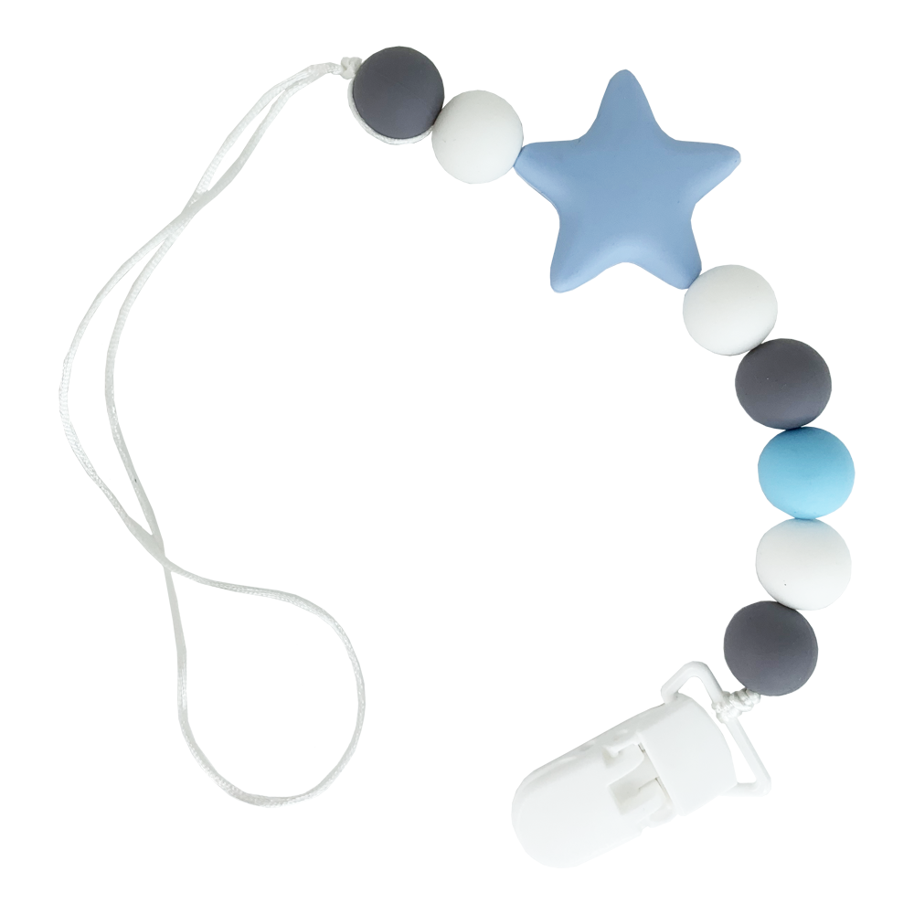 

Цепочка силиконовая Звезда (Голубая), Синий