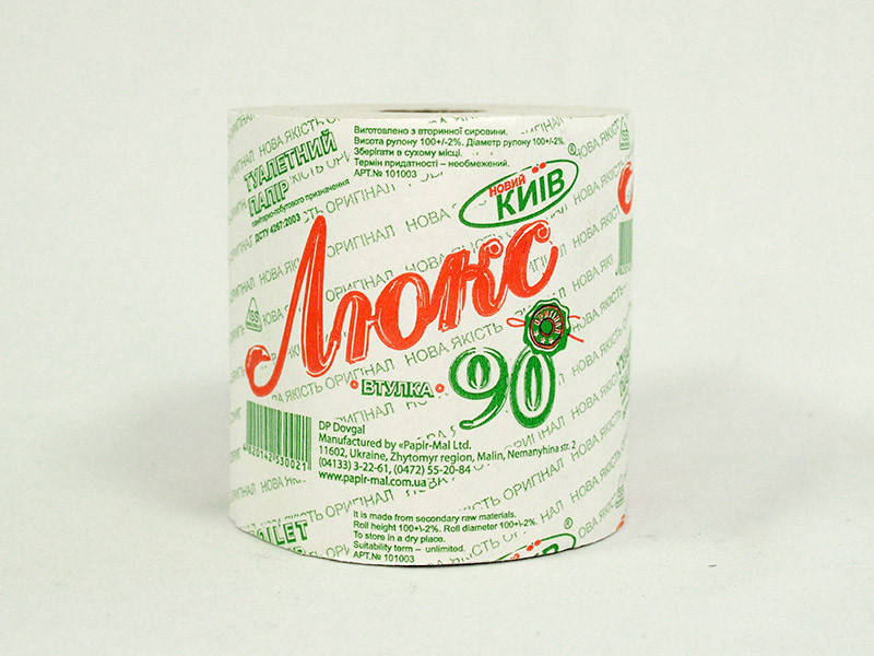 

Туалетний папір "Люкс" /4/48 шт з гільзою