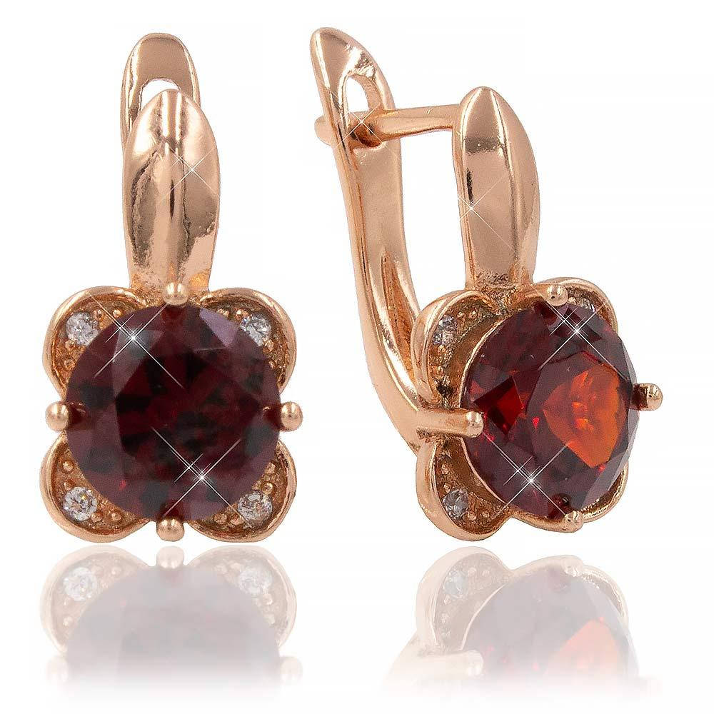 

Серьги красный 1,4 см (Медицинское золото)