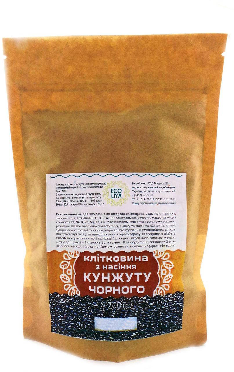 

Клетчатка из семян черного кунжута, 200 г, Эколия