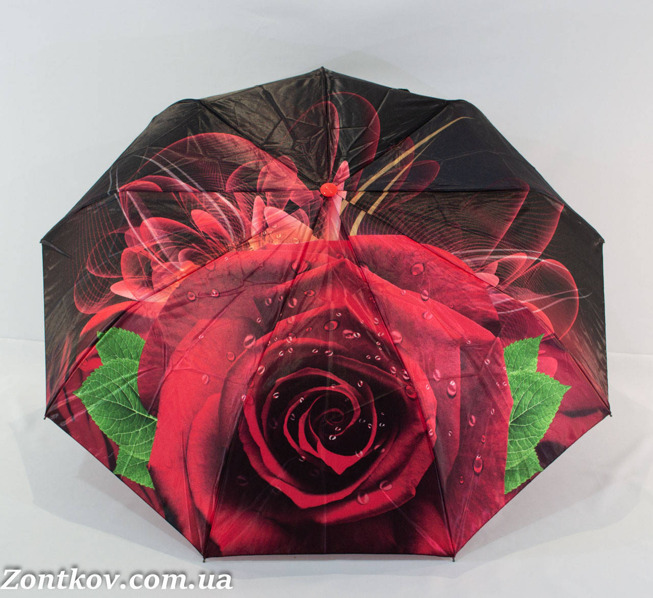 

Женский зонт полуавтомат "3D rose flower" от фирмы "Lantana", Черный