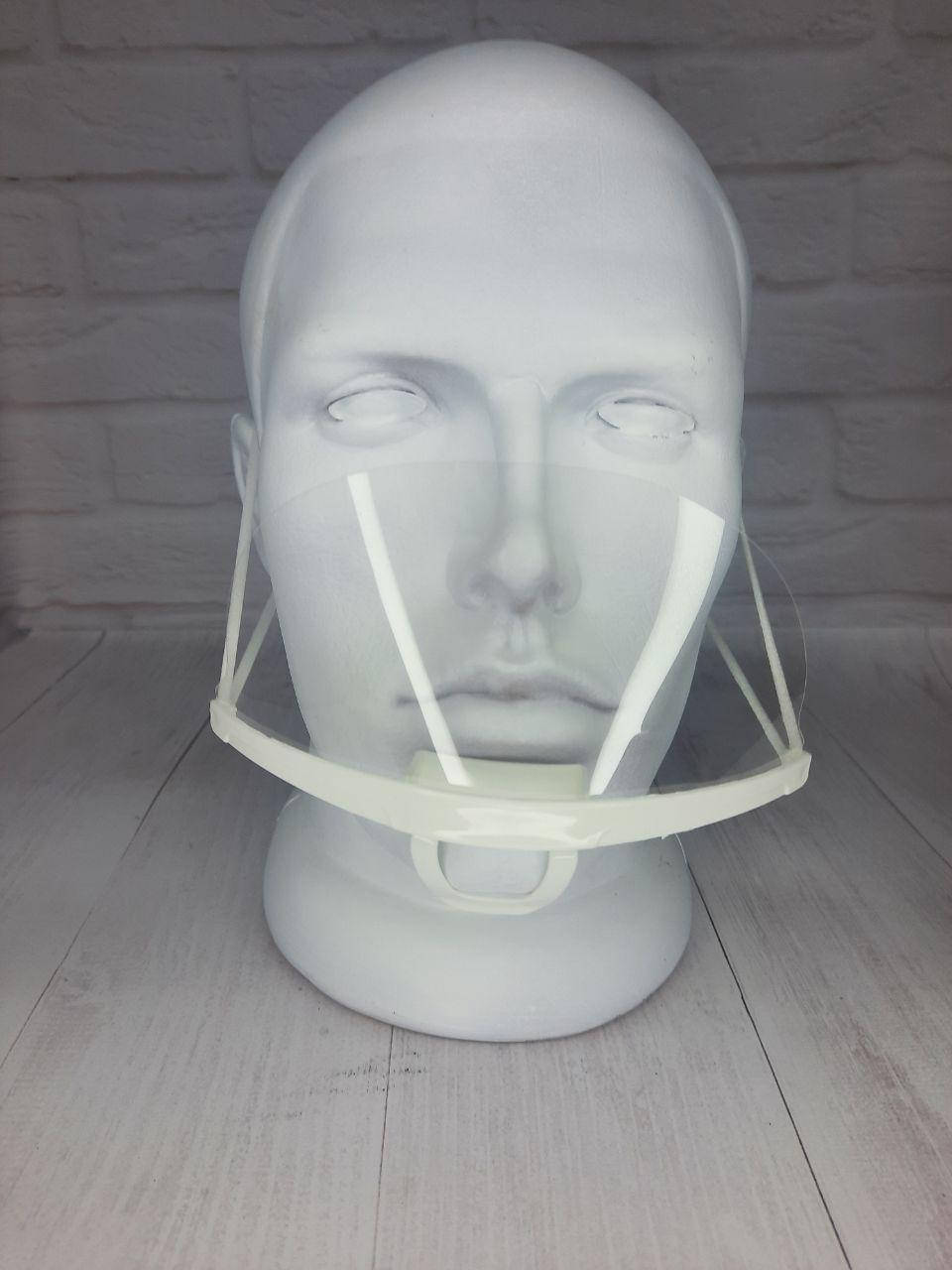 

Защитный экран для лица, прозрачная маска для защиты лица Clear Mouth Shield, Белый