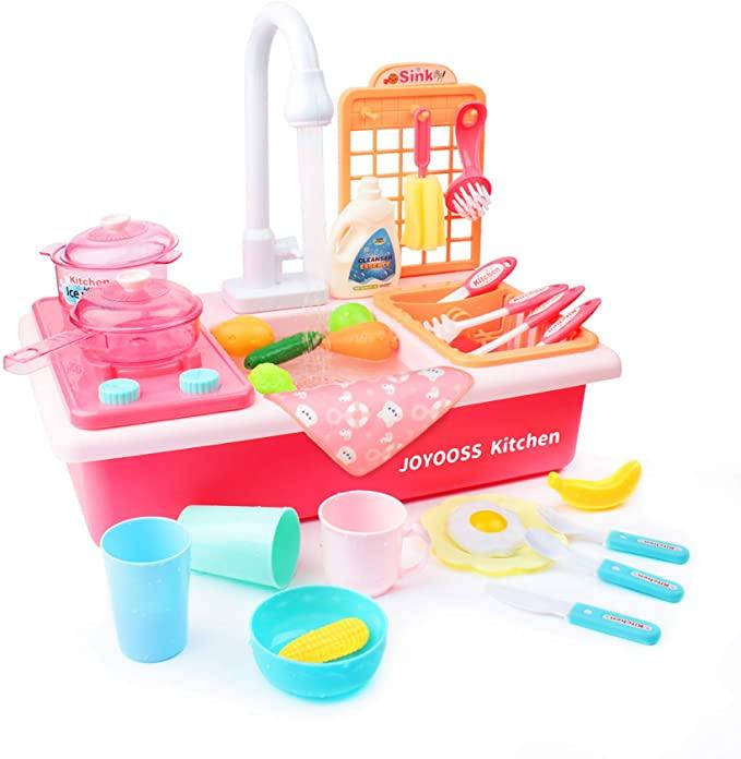 

Игровой набор Joyooss детская кухонная раковина с циркуляцией воды и подсветкой
