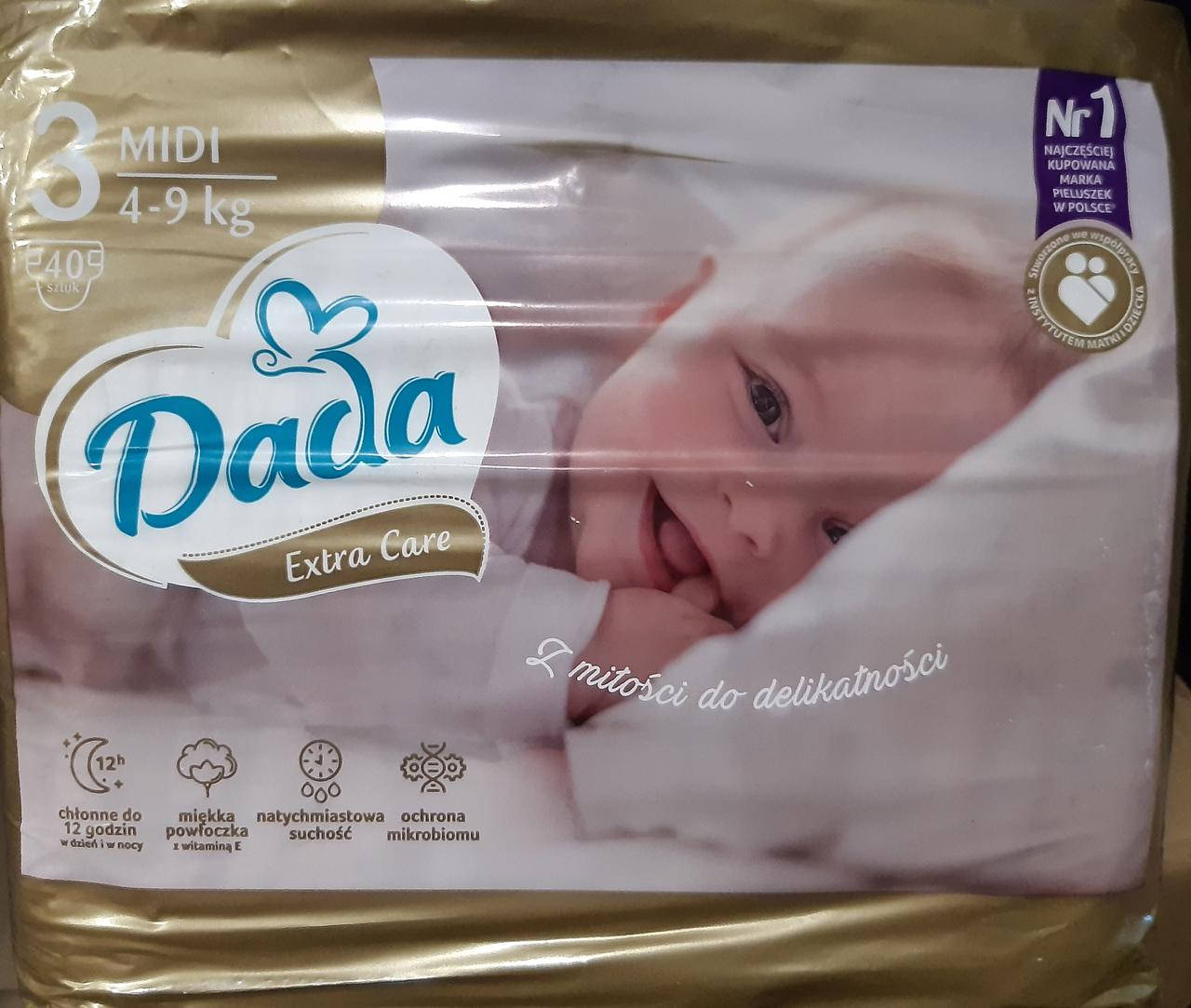 

Памперсы Dada №3 на 4-9 кг (40 шт) золотые