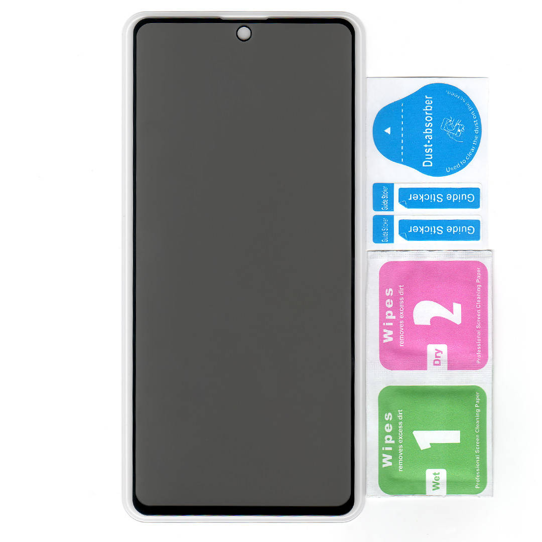 

Антишпионское защитное стекло для Poco X3 Pro | Privacy | Full Glue, Черный