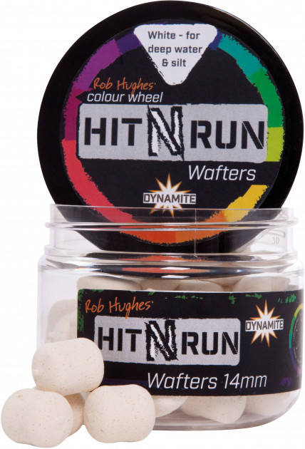 

Бойлы Dynamite Baits Wafters Hit N' Run Bright White 14mm