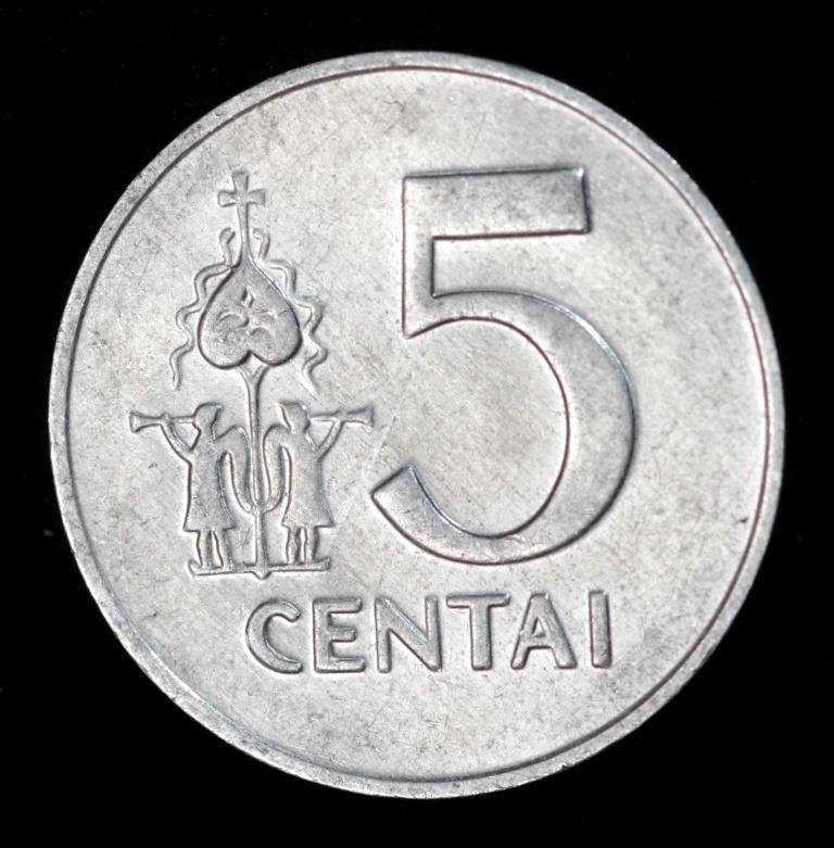 

Монета Литвы 5 сентаи 1991 г.