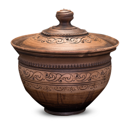 

Макітра з кришкою "Селянська" 3л розміри в асортименті 3, Коричневый