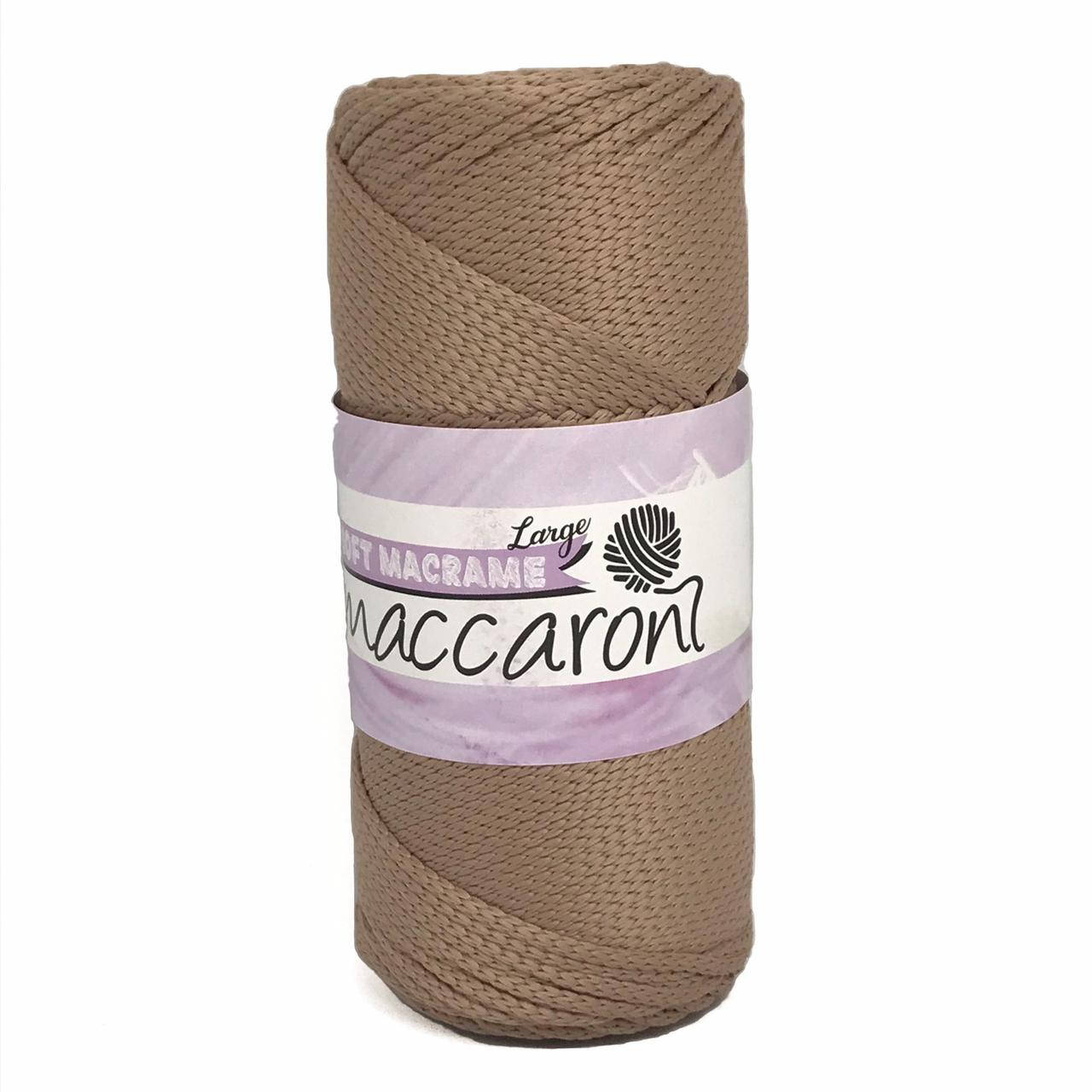 

Полиэфирный шнур Soft Macrame Large Maccaroni 3 мм , кэмел, Бежевый
