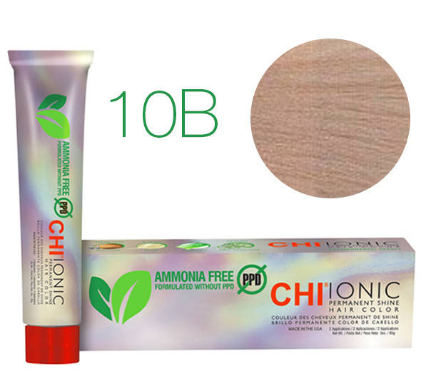 

Cтойкая безаммиачная краска для волос CHI Ionic 10В (Очень светлый бежевый-блондин)
