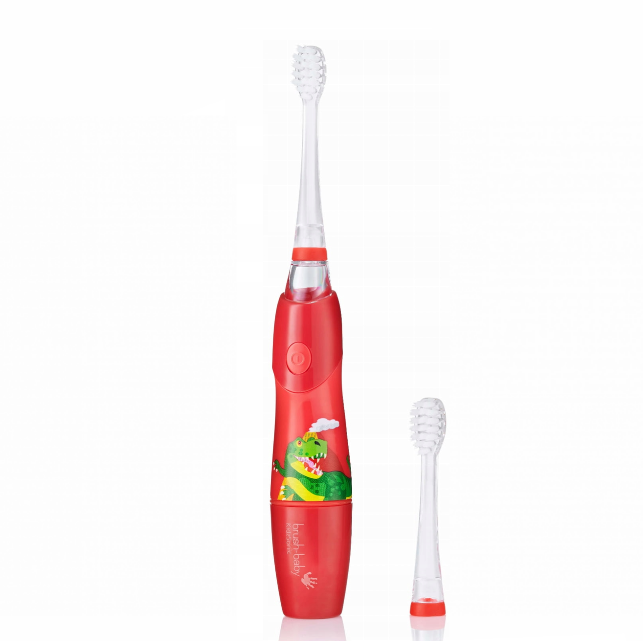 

Электрическая звуковая зубная щетка Brush-Baby KidzSonic (3+), динозавр 2 насадки