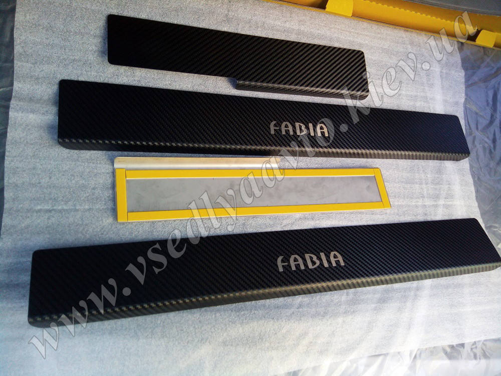 

Накладки на пороги Skoda Fabia I с 1999-2007 гг. (Carbon)