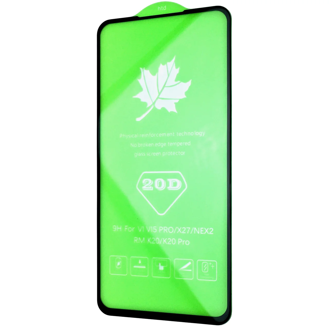 

Защитное стекло CDK Full Glue 20D для Vivo V15 Pro (09626) (black), Прозрачный