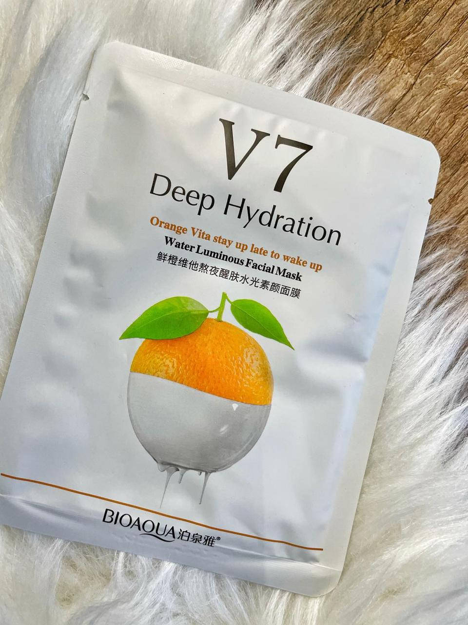 

Маска тканевая Bioaqua V7 Deep Hydration с экстрактом апельсина
