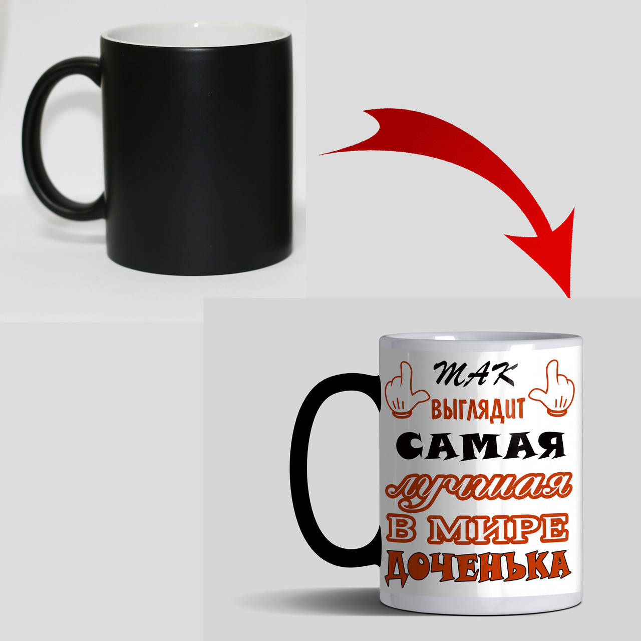 

Кружка для дочки - Так выглядит самая лучшая в мире доченька хамелеон