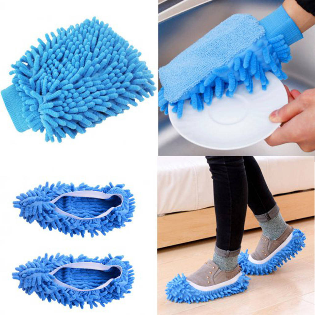 

Насадки тапочки для уборки 2 шт (TD00454) Голубой