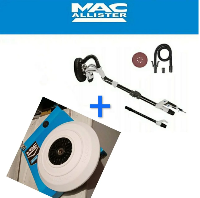 

Шлифмашина для стен и потолка жираф MacAllister MSDS 600 W+ Диск платформа MacAllister (жёсткая)