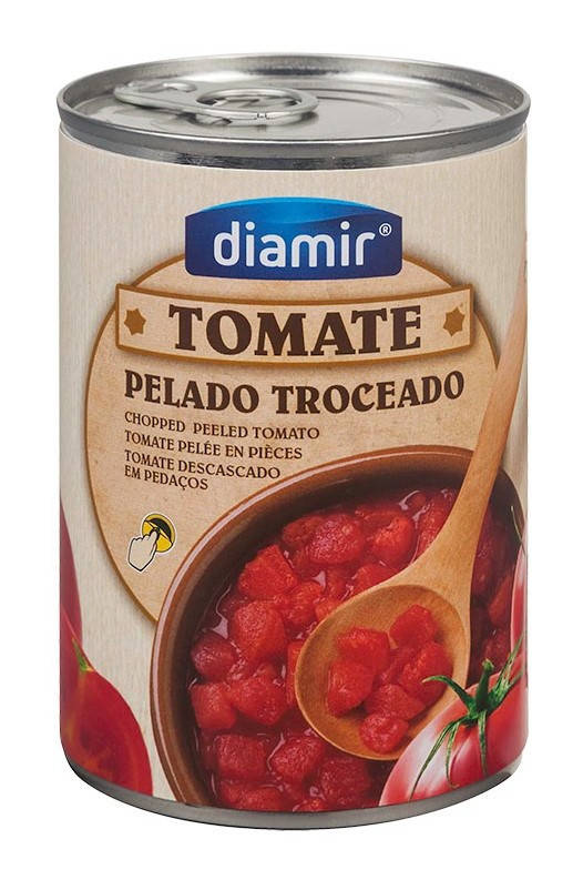 

Томаты резаные Diamir очищенные в собственном соку 425г
