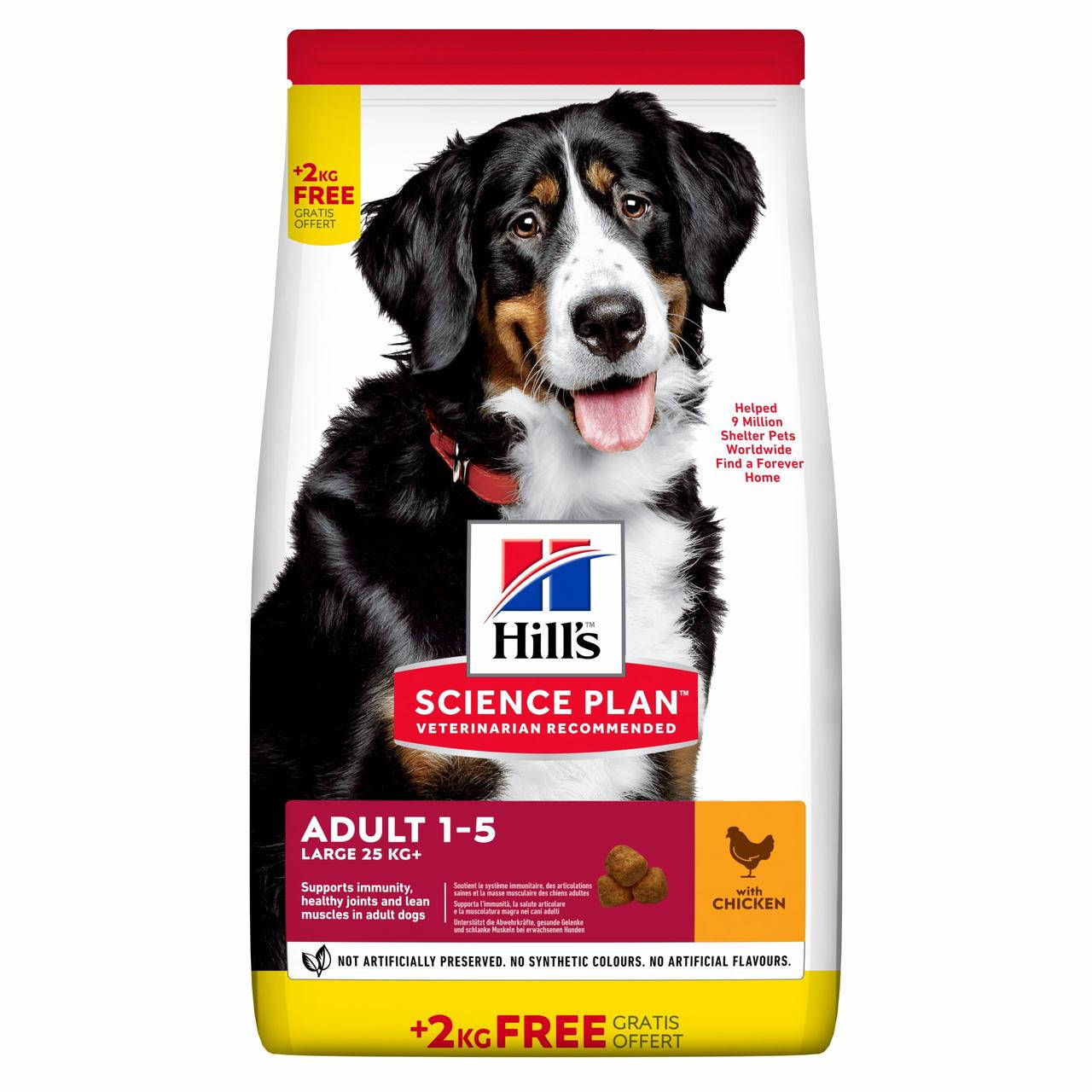 

Hills SP Adult Large Breed 12кг+2кг корм для собак больших пород с курицей