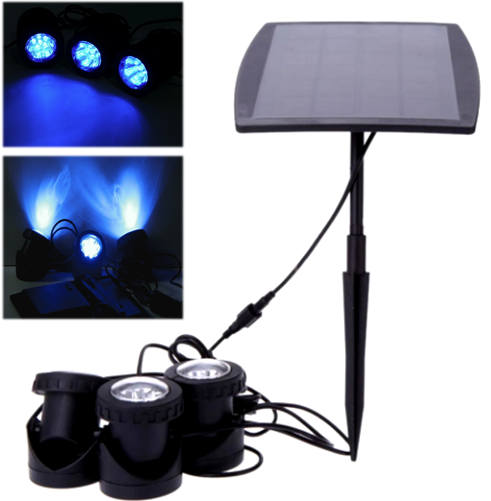 

Подводный светильник на солнечной батарее АМФИБИЯ ТРИО Синий