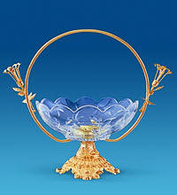 

Хрустальная фруктовница Сваровски с позолотой AR-1089