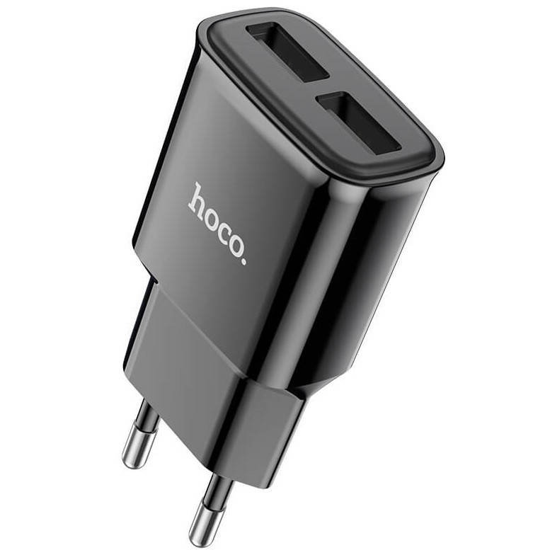 

Сетевое зарядное устройство для телефона на 2USB HOCO C88A |2USB, 2.4A| Черный